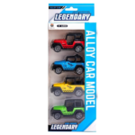4 in 1  Die-Cast Metal Jeep Car Set for Kids – Mini Police Action Vehicle (Multicolour)