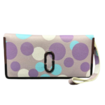 Geometric Pattern Wallet for Women  Bolden Borders Zip Around Purse (Multi Colour)