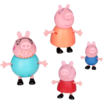 Peppa Pig Family Cartoon Toys Set for Kids (Multicolor)